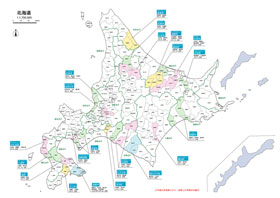 最新市町村合併地図 北海道地方 無料地図素材 Mmgクリエイティブネット