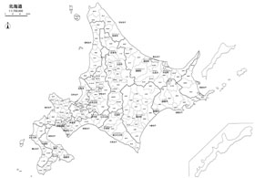 最新市町村合併地図 北海道地方 無料地図素材 Mmgクリエイティブネット