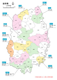 最新市町村合併地図 東北地方 無料地図素材 Mmgクリエイティブネット