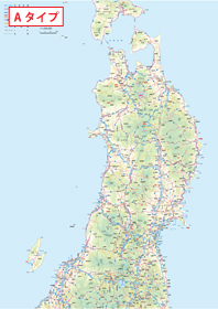 地方図 東北地方 有料地図素材 Mmgクリエイティブネット